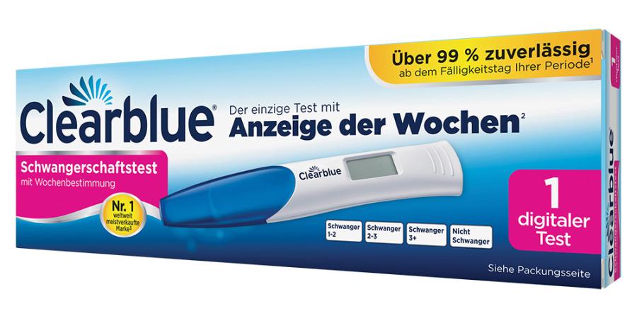 1 x Clearblue schnelle Erkennung 1 x Clearblue Schwangerschaftstest Digital 